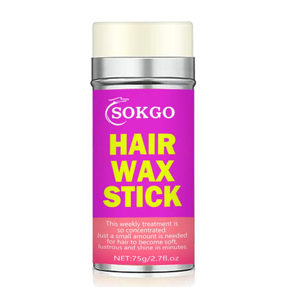 Hair Wax Stick for Flyaway Control, Edge Styling, Broken Hair Fixing - Non-Greasy Styling Wax Cream for Curly Hair and Wigs - WORLD TIME VISITS