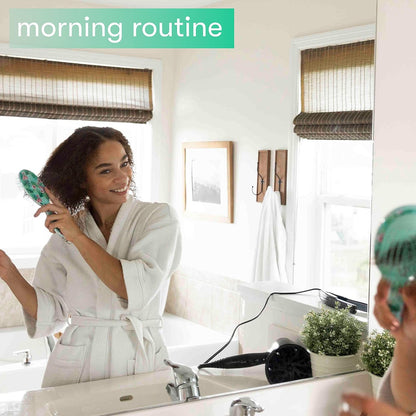 Green Hair Brush Detangler, Detangling Hairbrush for Women, Wet Hair Brush for Girls, Hair Detangler Brush, Wet Hairbrush, Hairbrushes, Girls Hairbrush Detangler, Reduces Frizz - Floral