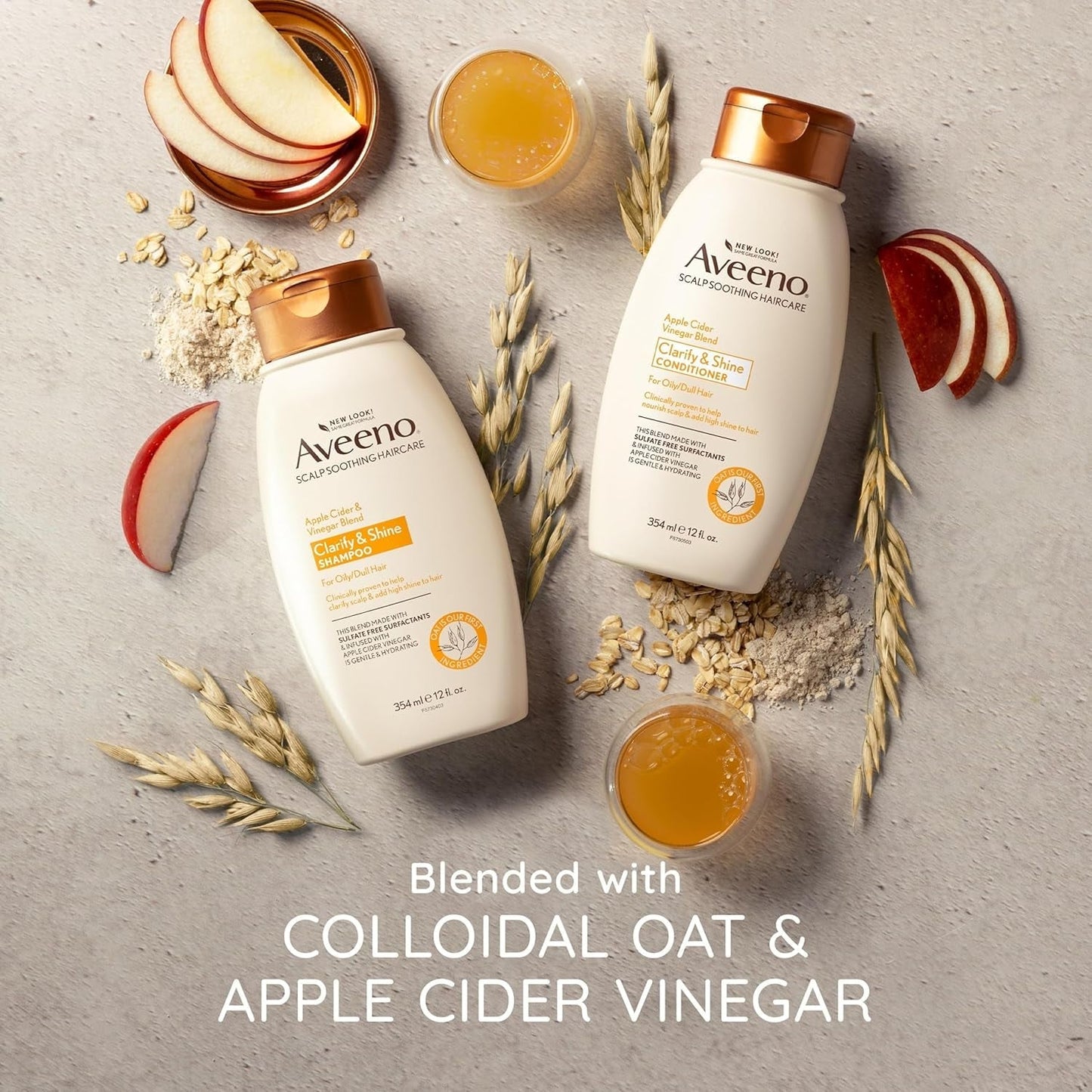 Apple Cider Vinegar Sulfate-Free Conditioner for Balance & High Shine, Daily Moisturizing & Scalp Soothing Conditioner for Oily or Dull Hair, Paraben & Dye-Free, 12Oz