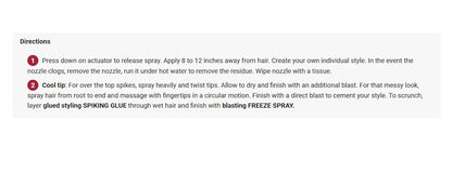 Glued Blasting Freeze Hairspray, 12 Oz, Pack of 2