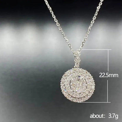 Exquisite Micro Inlay Bright Zircon Pendant Necklace for Women Bridal Wedding Jewelry Valentine Gifts