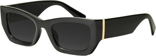 Retro Cat Eye Rectangle Polarized Sunglasses for Women Chunky Style MS52370