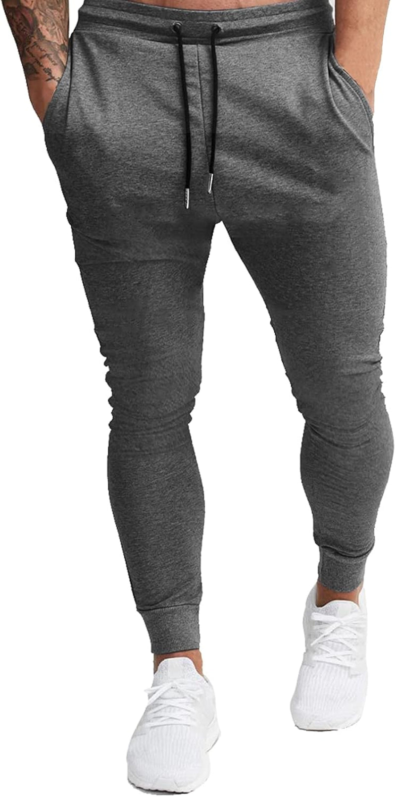 Men'S Slim Joggers Workout Pants for Gym Running and Bodybuilding Athletic Bottom Sweatpants with Deep Pockets - WORLD TIME VISITS