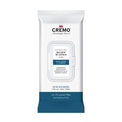 Refreshing Blue Cedar & Cypress Body Wipes, a Woodsy Scent with Notes of Lemon Peel, Cypress and Cedar, 30 Count (Pack of 2) - WORLD TIME VISITS