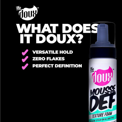 Mousse Def Texture Foam, Multi-Use Mousse Hair Foam to Style, Condition, Define, Volumize, and Add Shine - 7Oz