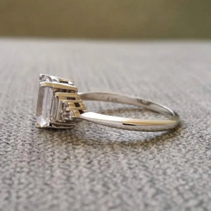 Classic Silver Color Delicate Blue Zircon Women'S Ring Anniversary Christmas Gift Beach Party Jewelry Size 6-11 Bague Femme