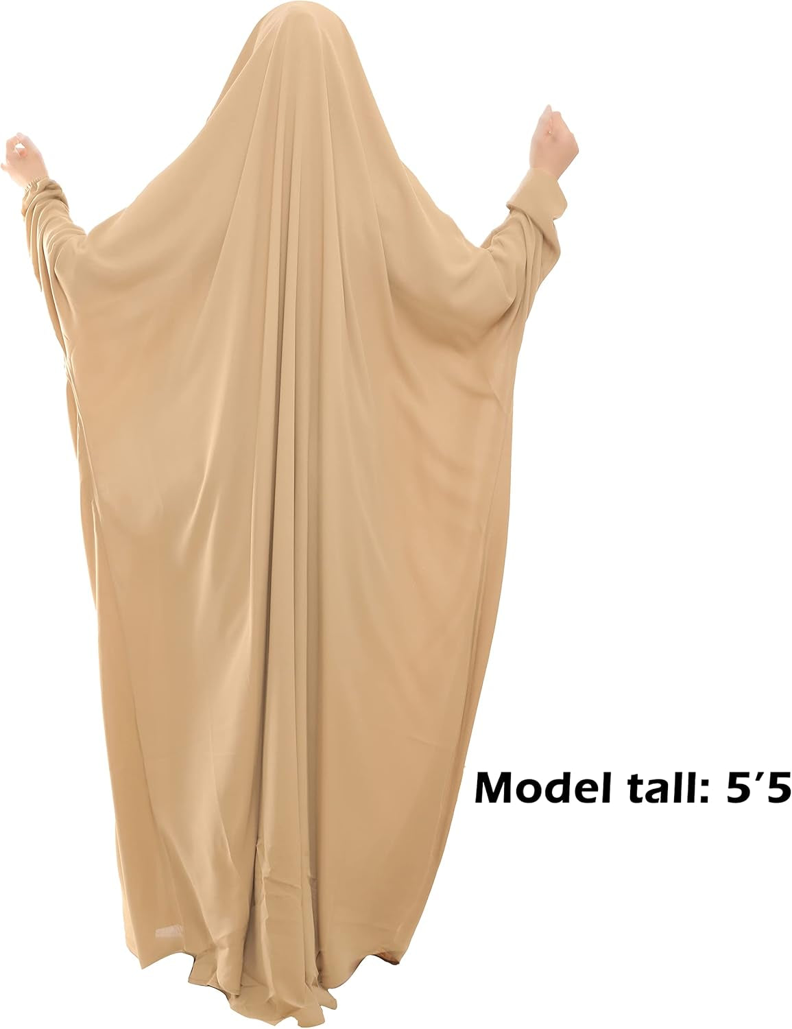 Muslim Prayer Dress Islamic Jilbab Eid Formal Gown 1 Piece Saudi Loose Covered Dress