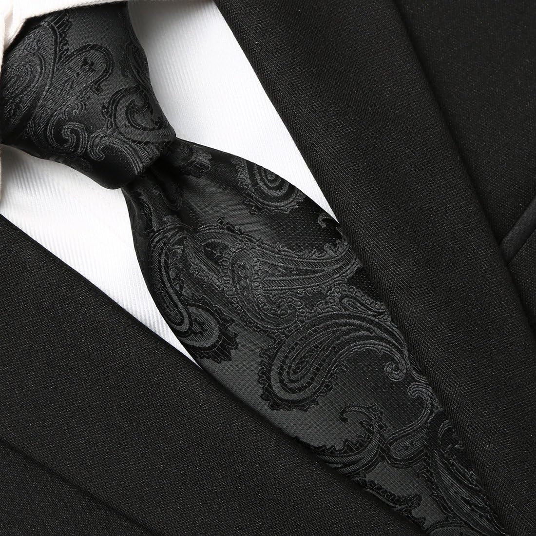 Mens Necktie Classic Paisley Event Tie + Gift Box - WORLD TIME VISITS