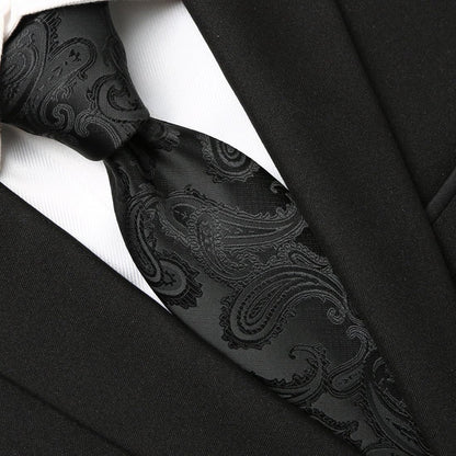 Mens Necktie Classic Paisley Event Tie + Gift Box - WORLD TIME VISITS