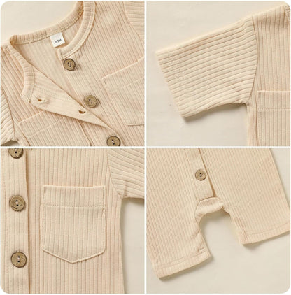 Newborn Baby Boy Girl Clothes 2 Pack Solid Romper Short Sleeve One-Piece Jumpsuits Outfits Sets