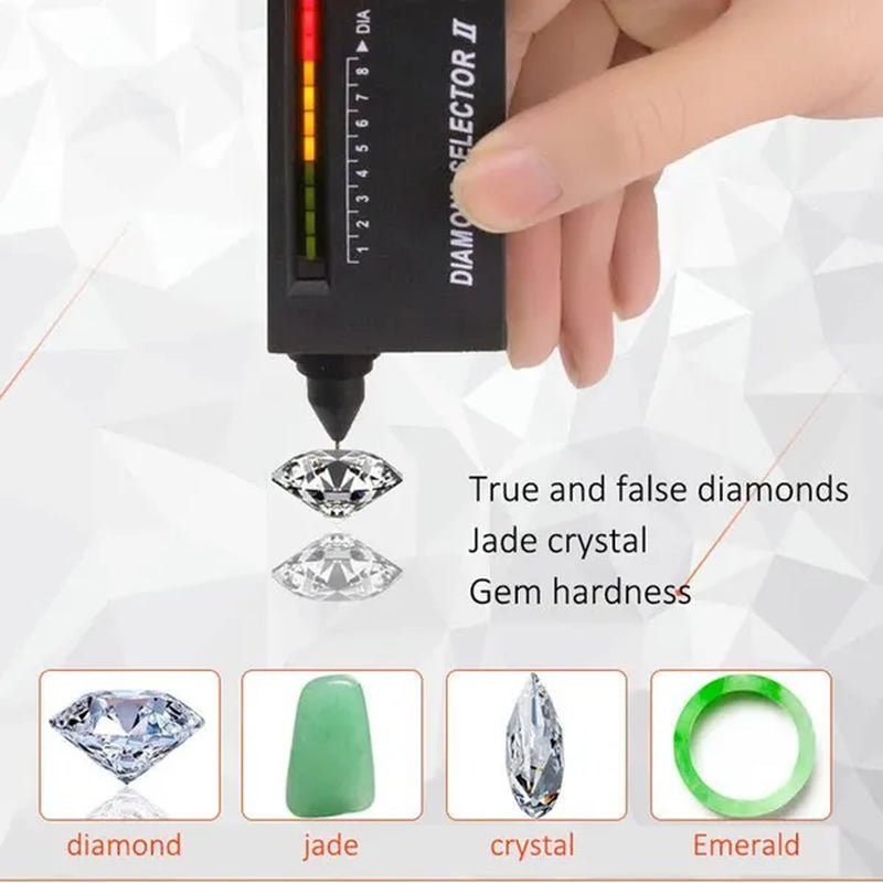 Jewellery Diamond Hardness Meter Gemstone Gem Tester Selector LED Diamond Indicator Test Pen Audio Portable Jewelry Tester Tool