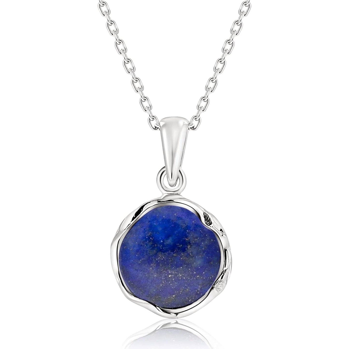 925 Sterling Silver Lapis Lazuli Necklace Women - Lapis Lazuli Pendant Necklace Silver- December Birthstone Necklace - Silver Jewelry for Women- Minimalist Jewelry- Birthstone Necklaces