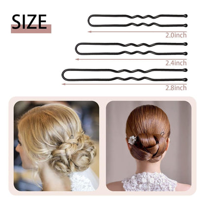 U Shaped Hair Pins for Buns, 100 PCS 2.8" Hair Pins for Women Hair Styling with Thick Hair