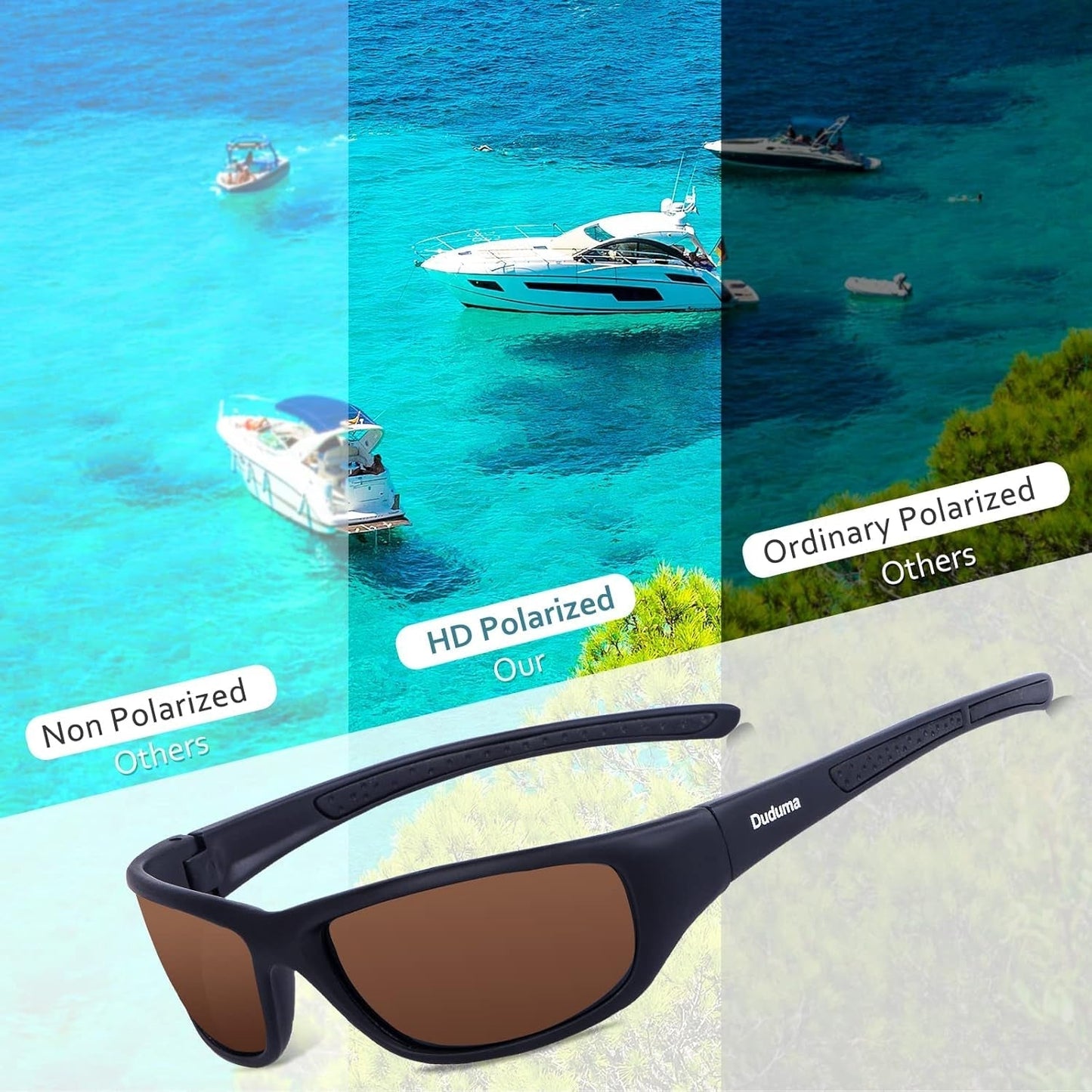 Sports Polarized Sunglasses for Men Women Baseball Cycling Golf Fishing Sun Glasses UV Blocking Tr8116