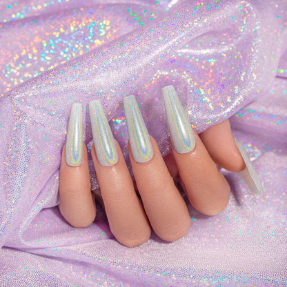 Holographic Gel Nail Polish Set 3PCS Black Gold Silver Gorgeous Glossy Soak off Nail Gel with Glitter Mermaid Unicorn Effect Lamp Curing Required for Nail Art Design Manicure Salon DIY at Home