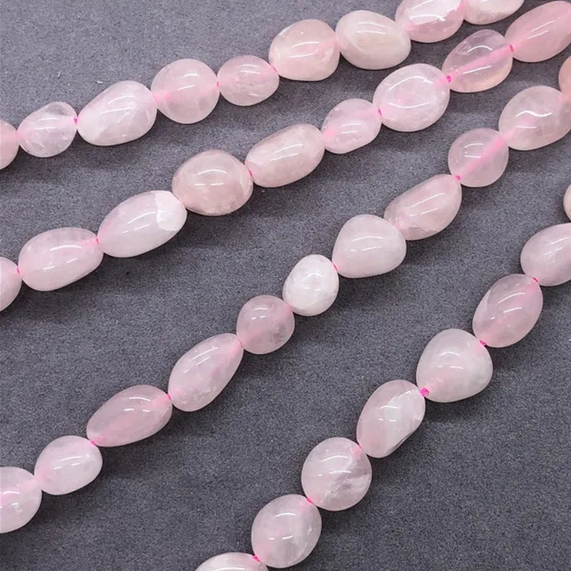 Rose Quartz Beads Natural Loose Stone Semi Precious Irregular Conformal Gem