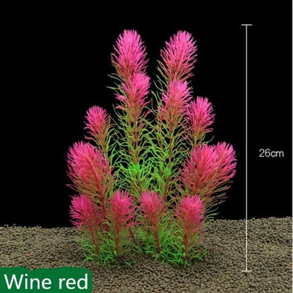26cm Green PVC Material Simulation Artificial Water Grass Flower Water Fish Tank Aquarium Landscape Decoration Flowers Accessories