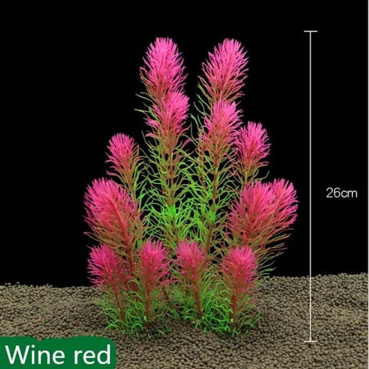 26cm Green PVC Material Simulation Artificial Water Grass Flower Water Fish Tank Aquarium Landscape Decoration Flowers Accessories