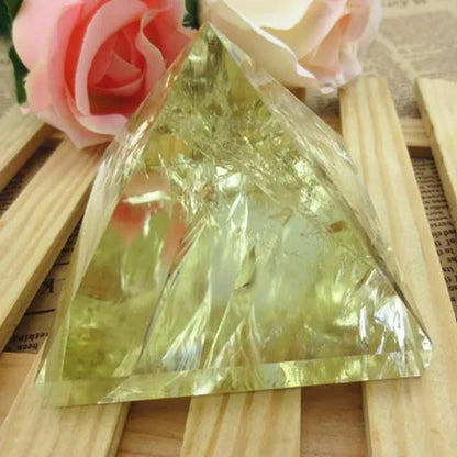 40mm Citrine crystal quartz Pyramid stones and crystals obelisk point Chakra Gemstone Healing Reiki