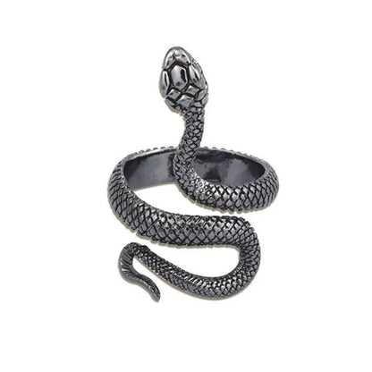 12/8/5/2/1Pcs: Lnnovative snake ring, movable mouth ring, Old gold, old silver, rose gold, gold, gun black，silver,6colors to choose from
