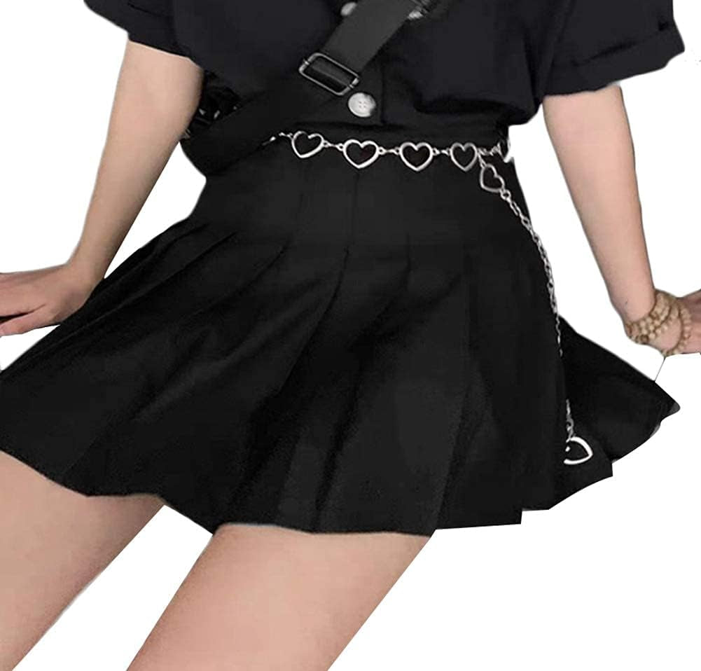 Women Waist Chain Belt Gold Silver Chain Belt Body Chains Jewelry for Dress Y2K Heart Chain