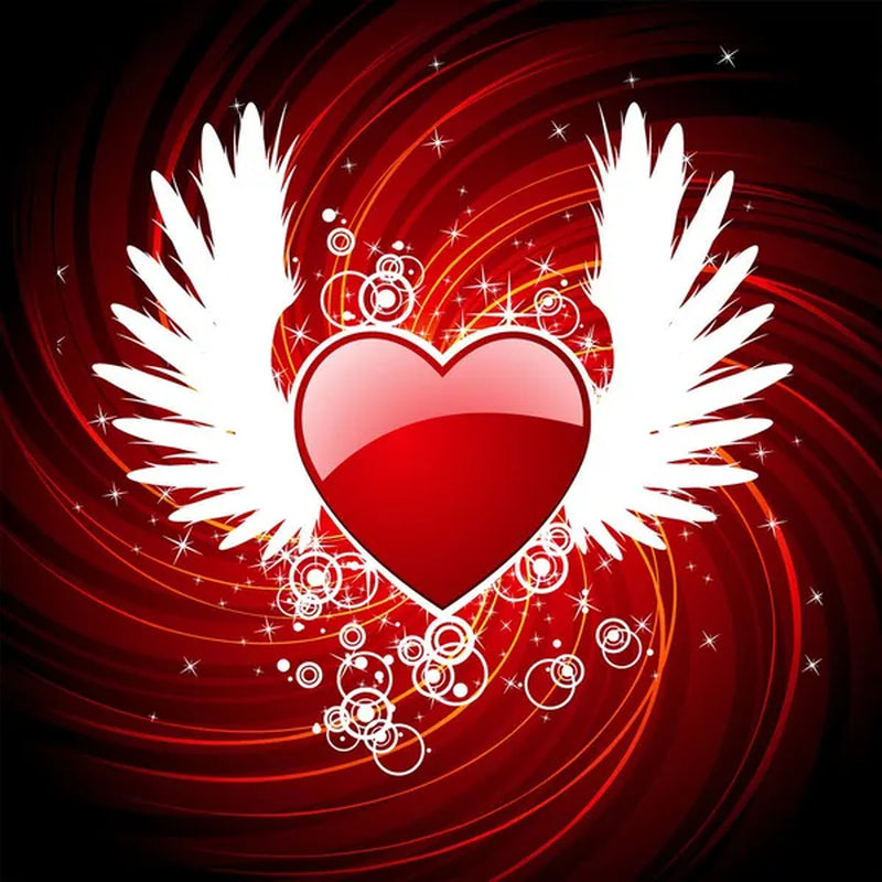 DIY 5D Diamond Painting Heart Full Drill with Number Kits Home Decor Wall Painting the Gift Arts and Crafts for Adults,Teenagers,The Old