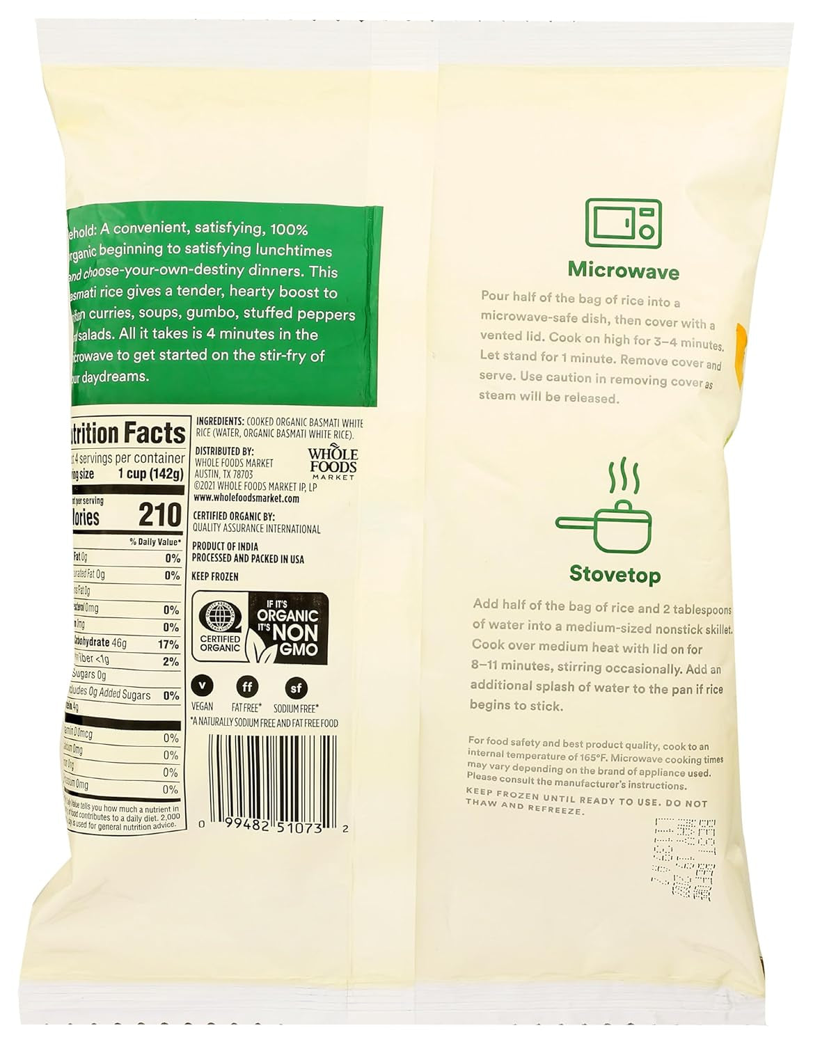 , Rice Basmati Organic, 20 Ounce - WORLD TIME VISITS