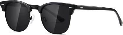Polarized Sunglasses for Women and Men Semi Rimless Frame Retro Sun Glasses AE0369
