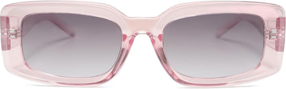 Classic Trendy Rectangle Polarized Sunglasses Thick Frame with Star Decorations SJ2285