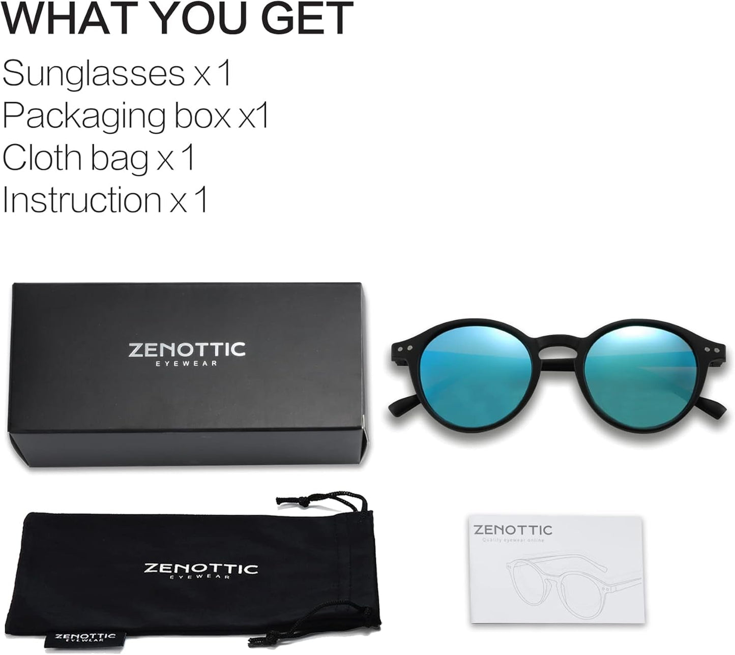 Polarized round Sunglasses, Stylish Sunglasses for Men and Women Retro Classic, Multi-Style Selection