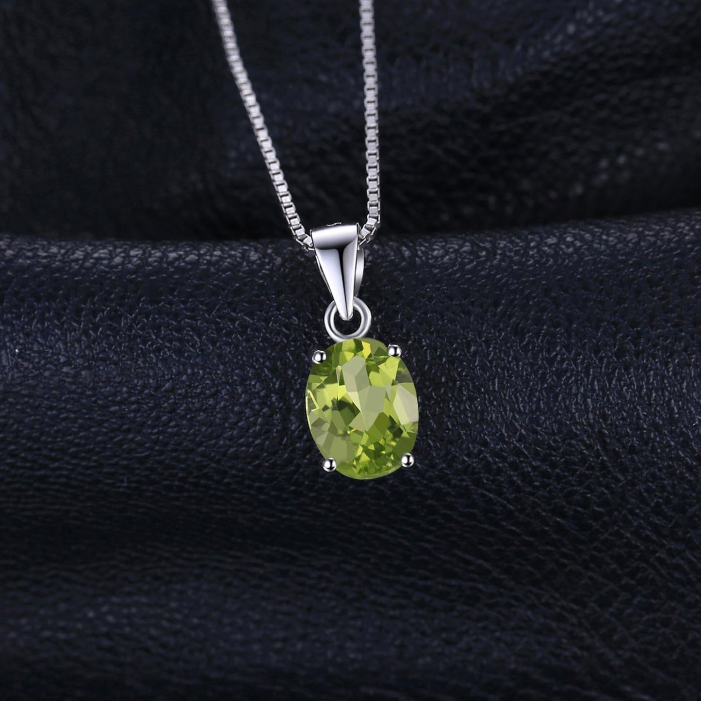 Natural Gemstone Garnet Peridot Amethyst Citrine Blue Topaz Birthstone Solitaire Pendant Necklace Jewelry Set, 14K Gold Plated 925 Sterling Silver Necklaces for Women, 18 Inch Box Chain
