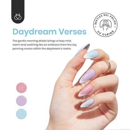 Nail Set 6 Colors Ultimate Morandi Nude Pink White Blue Pastel Gel Nail Polish 6 Colors Daydream Verses Collection Soak off Uv Diy Manicure Kit New Nail Trend for Women Girls