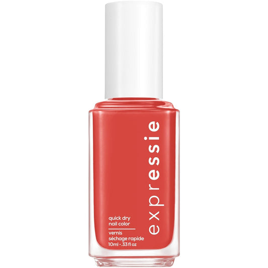 Expr Nail Polish, Quick-Dry Brick Red Nail Polish, Vegan, Hustle N' Bustle, 0.33 Fl Oz