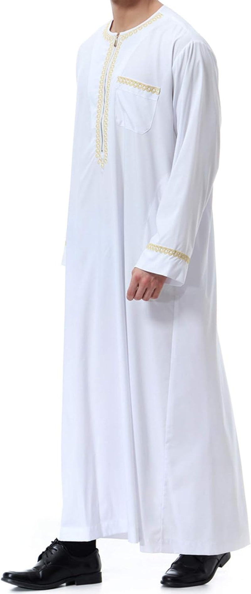 Islamic Mens Clothing Kaftan Maxi-Muslim Male Shirt Long Sleeve Abaya Dubai Cotton…