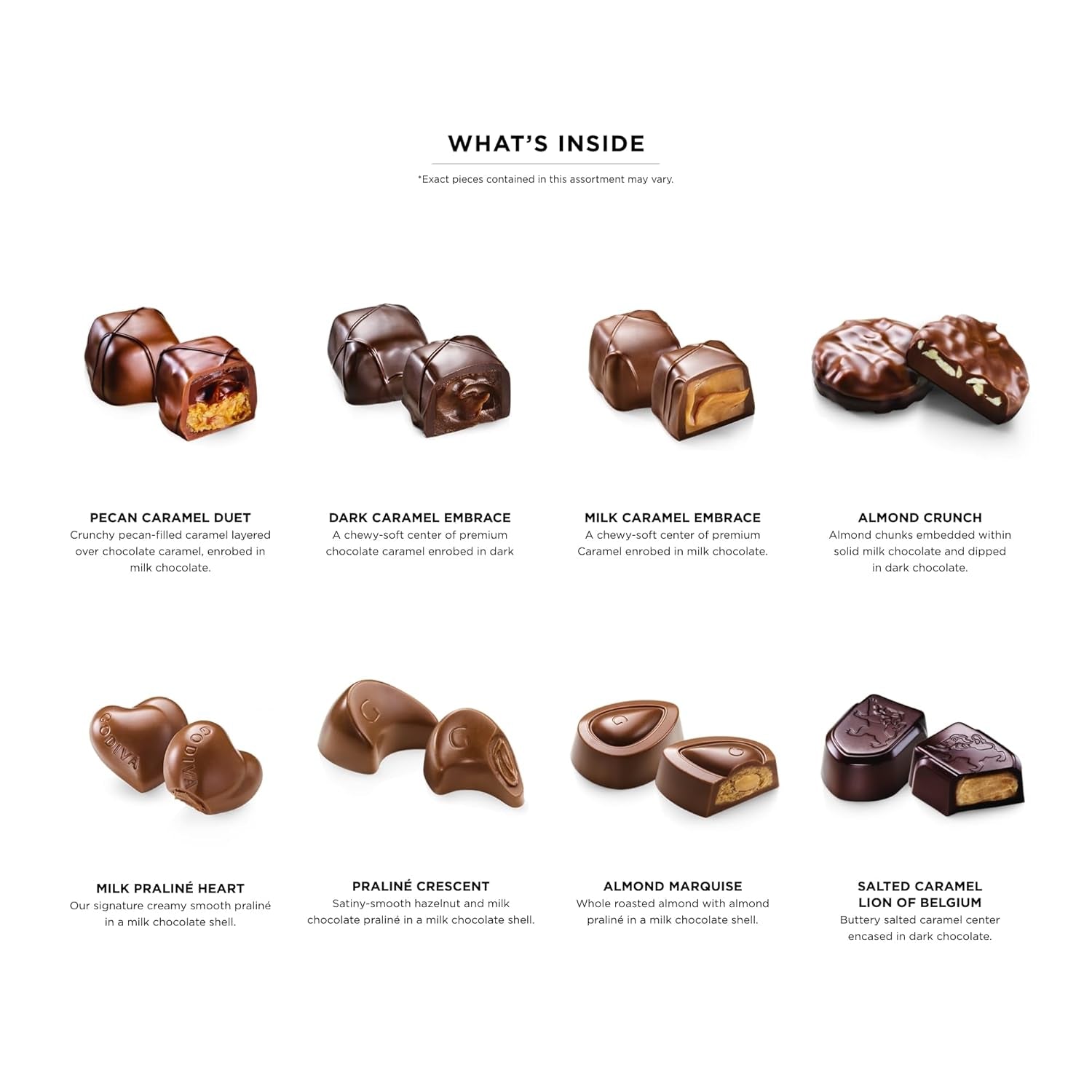 Chocolate Gift Box for Birthday, Thank You, Anniversary, Gift Basket Gold Ribbon Gourmet Nuts Dark and Milk Chocolate Candy Assortment with Praline and Caramel, 18Pc - WORLD TIME VISITS