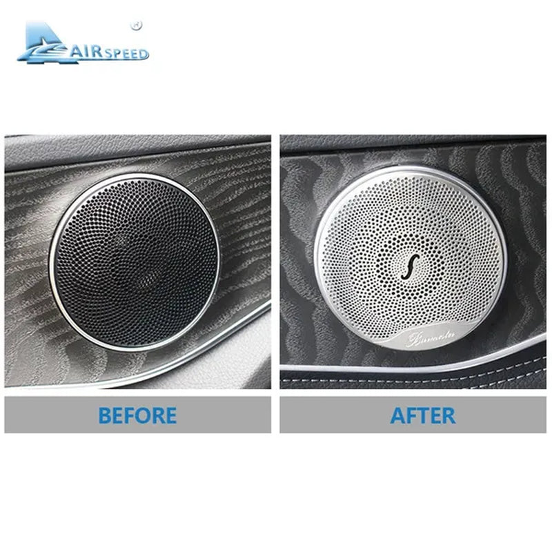 4PCS for Mercedes Benz W205 W213 Glc AMG Accessories for Mercedes GLC Benz W205 W213 Interior Trim Door Audio Speaker Cover