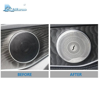 4PCS for Mercedes Benz W205 W213 Glc AMG Accessories for Mercedes GLC Benz W205 W213 Interior Trim Door Audio Speaker Cover