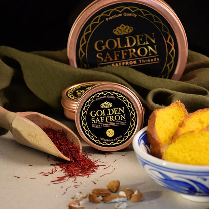, Finest Pure Premium All Red Saffron Threads, Grade A+ Super Negin, Non-Gmo Verified. for Tea, Paella, Rice, Desserts, Golden Milk and Risotto (3 Grams)