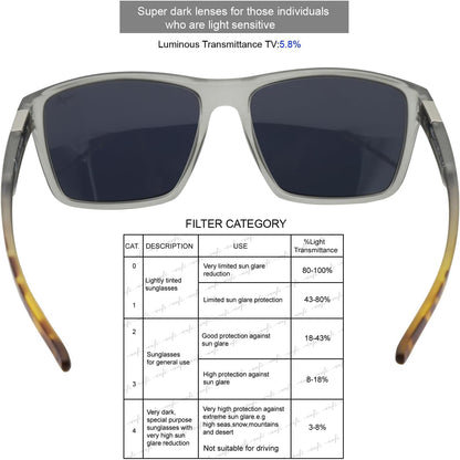 Fishing Polarized Sunglasses for Men Driving Running Golf Sports Glasses Square UV Protection Designer Style Unisex