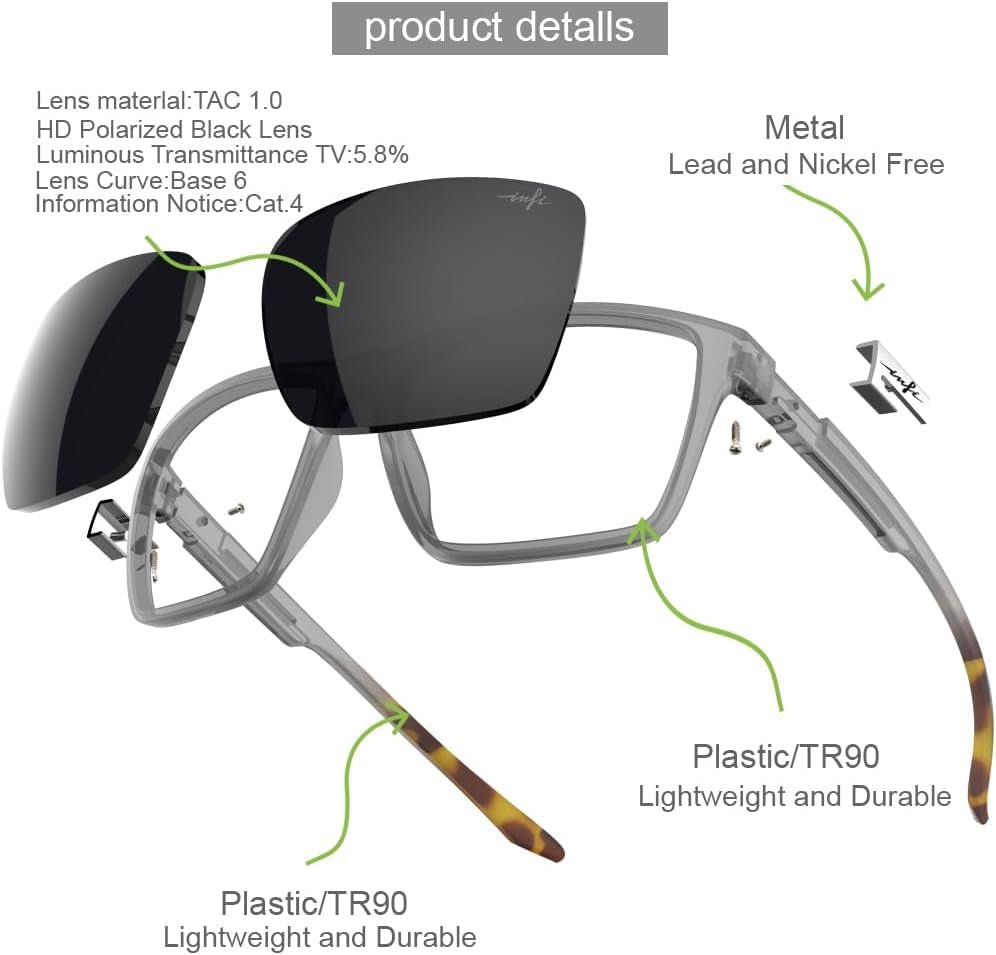 Fishing Polarized Sunglasses for Men Driving Running Golf Sports Glasses Square UV Protection Designer Style Unisex