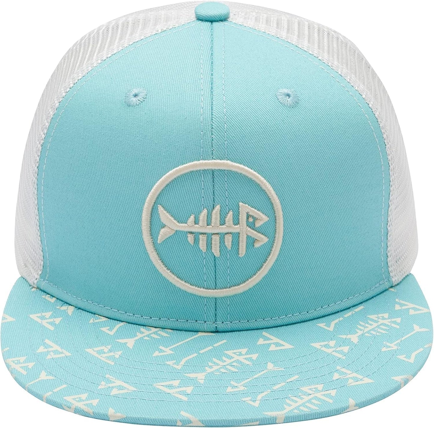 Flat Brim Trucker Cap Adjustable Snapback Hat Mesh Back for Men Women - WORLD TIME VISITS