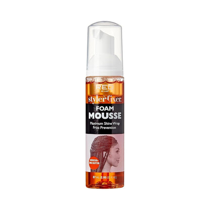Foaming Mini Travel Size Mousse, Maximum Shine Wrap Mousse, Reduce & Prevent Frizz, Define Curls, Hold Styles, Nourishes Dry & Crips Hair (Hibiscus + Shea Butter) - WORLD TIME VISITS