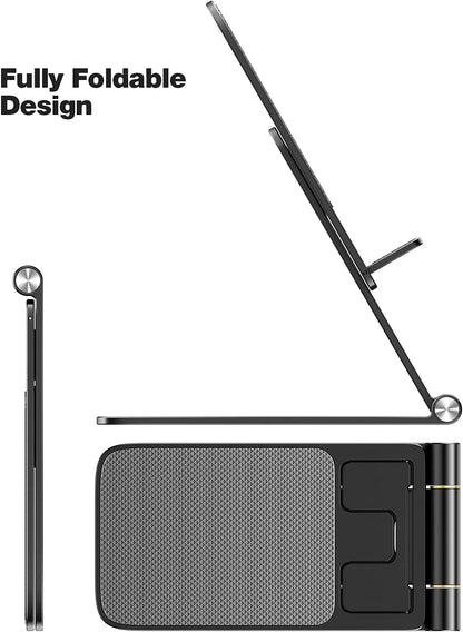 Foldable Aluminum Desktop Phone Stand, Portable Phone Stand, Adjustable Height Phone Holder, Cellphone Cradle Compatible with Iphone Pro/Max/Mini, Samsung Galaxy, Pixel Smartphone - WORLD TIME VISITS
