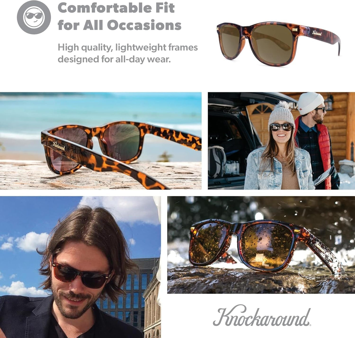 Fort Knocks Polarized Sunglasses for Men & Women - Impact Resistant Lenses & Full UV400 Protection