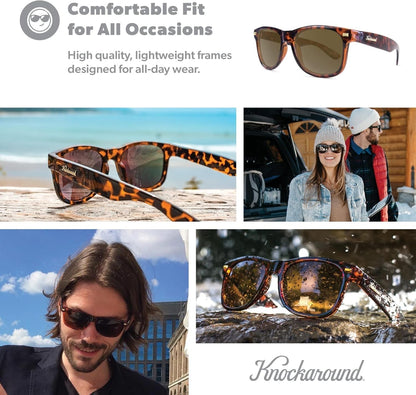 Fort Knocks Polarized Sunglasses for Men & Women - Impact Resistant Lenses & Full UV400 Protection