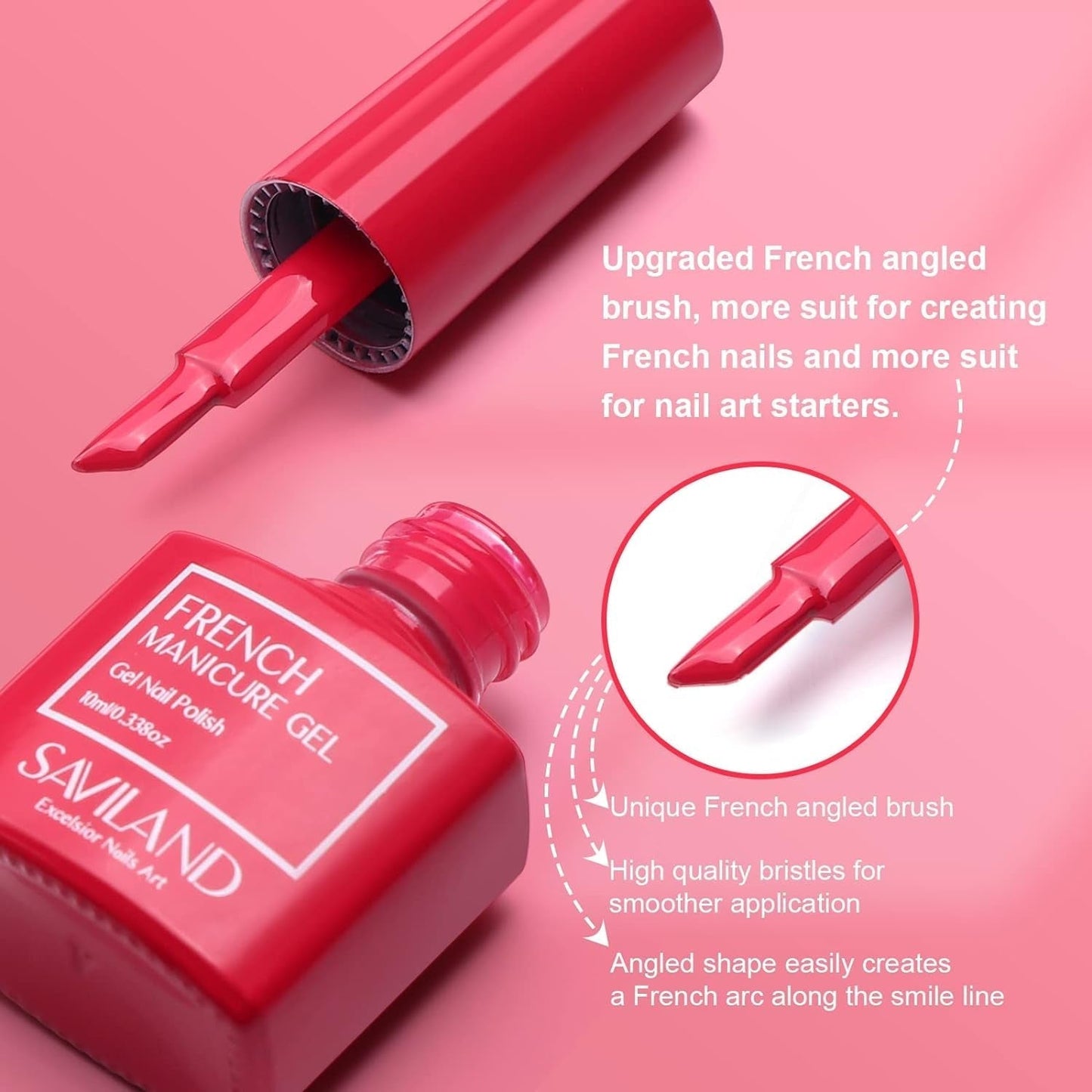 French Gel Nail Polish - 1PC 10ML Red Gel Polish U V LED Soak off Gel Quick French Manicure Gel Polish Nail Salon DIY Home for Starters Professionals - WORLD TIME VISITS