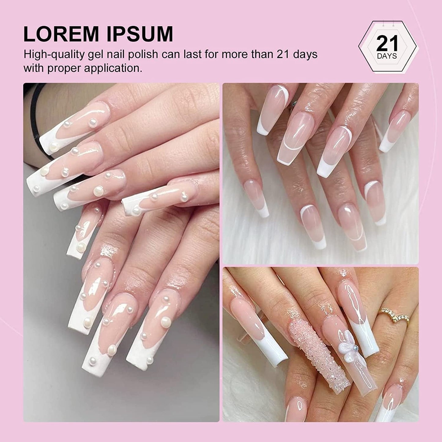 French Gel Nail Polish: 1PC 10ML White Gel Polish Easy French Smile Line in 5S French Tip Nail Tool French Nails U V LED Gel French Tip Nail Art Nail Supplies for Starter Professional Gift