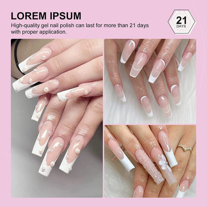 French Gel Nail Polish: 1PC 10ML White Gel Polish Easy French Smile Line in 5S French Tip Nail Tool French Nails U V LED Gel French Tip Nail Art Nail Supplies for Starter Professional Gift
