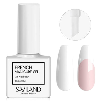 French Gel Nail Polish: 1PC 10ML White Gel Polish Easy French Smile Line in 5S French Tip Nail Tool French Nails U V LED Gel French Tip Nail Art Nail Supplies for Starter Professional Gift - WORLD TIME VISITS