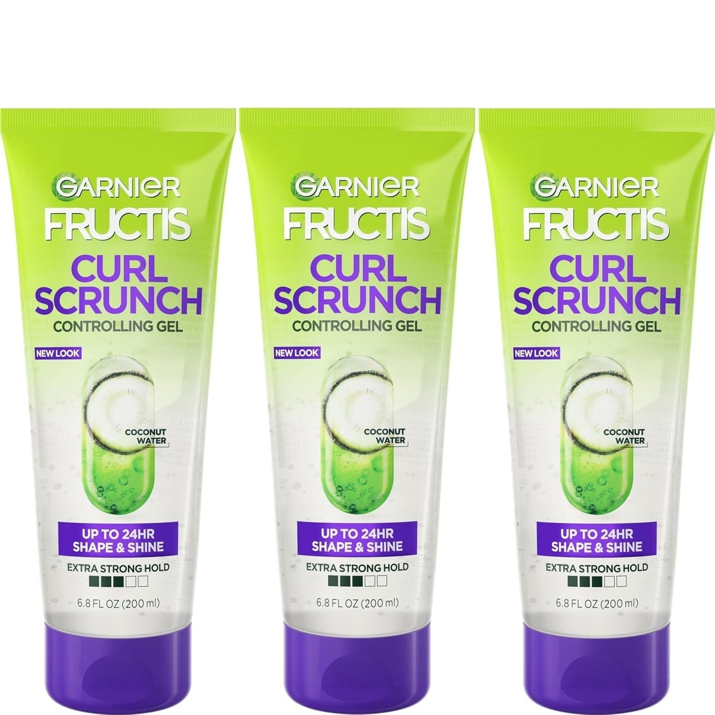 Fructis Style Curl Scrunch Controlling Gel for Shape & Shine, 6.8 Fl Oz, 3 Count (Packaging May Vary) - WORLD TIME VISITS